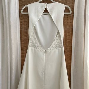 White lulu’s fit and flare dress